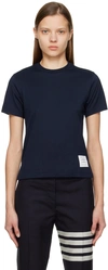 Thom Browne Navy Relaxed T-shirt In Blue