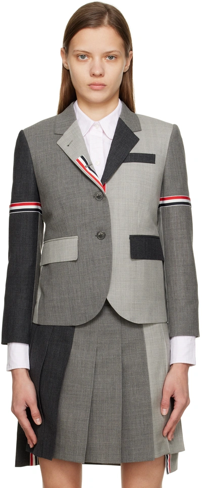 THOM BROWNE GRAY FUN-MIX BLAZER