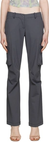 Miaou Raven Cargo Techno Trousers In Charcoal