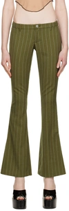 MIAOU KHAKI THEA TROUSERS