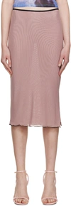 Miaou Pink Moni Midi Skirt In Christo Mauve