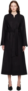 Bite Black Minimal Coat In Black 999