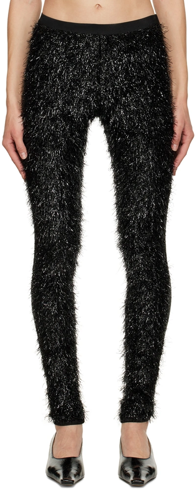 Vaquera Glitter-detail Leggings In Black