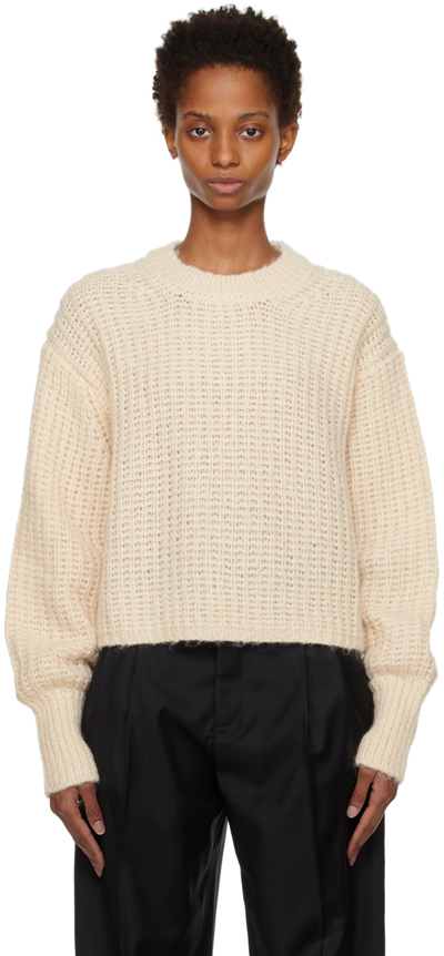 Missing You Already Off-white Crewneck Sweater In Cream