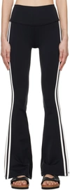 Splits59 Raquel High Waist Supplex Flare Leggings In Black/ Off White