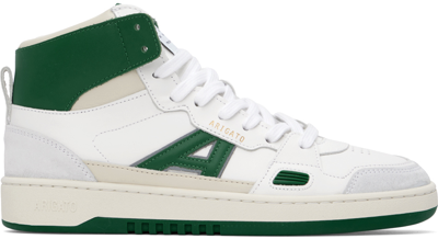 Axel Arigato Green & White A-dice Hi Sneakers In White/kale Green
