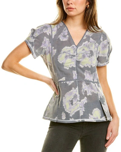 3.1 Phillip Lim Silk-blend Coupe Top In Grey