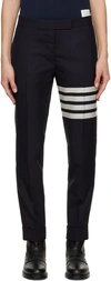 THOM BROWNE NAVY 4-BAR TROUSERS