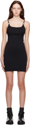 Alyx Disco Ribbed Mini Dress In Blk0001 Black