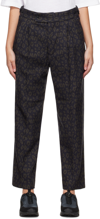 Needles Purple Jacquard Trousers In A-leopard
