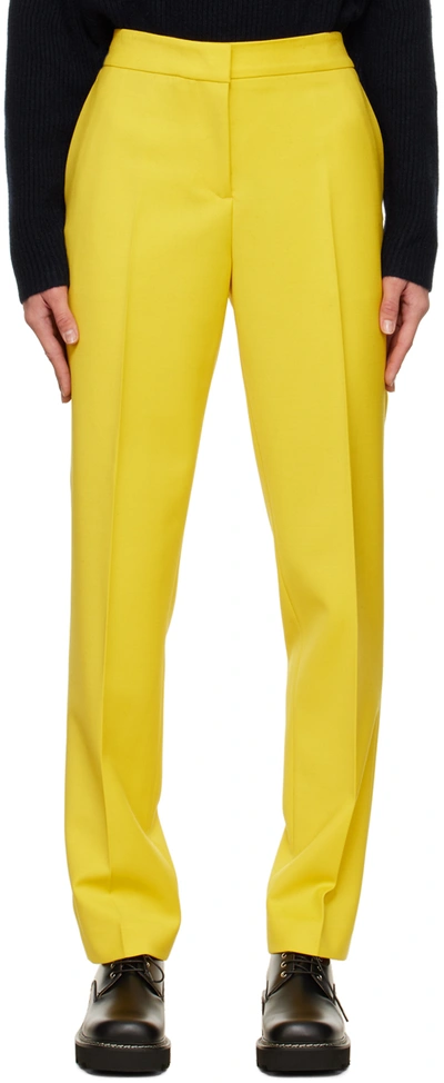 Gabriela Hearst Wool Mid-rise Pants In Yellow