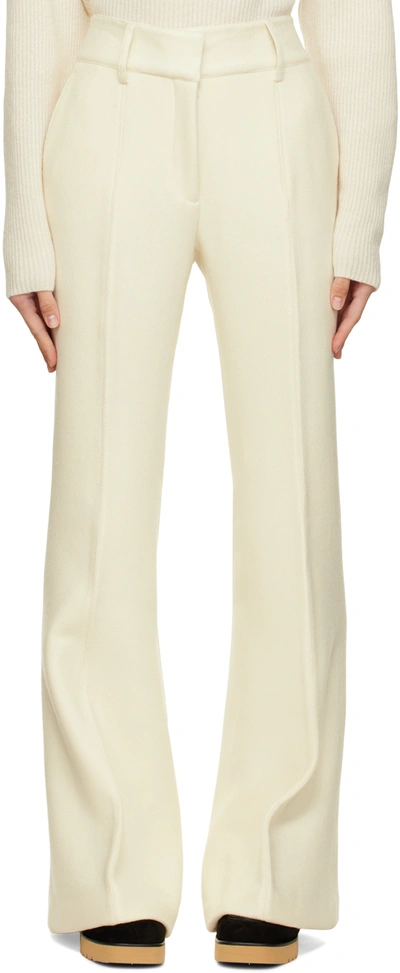 Gabriela Hearst Rhein Wool Tailored Trousers In Ivr Ivory