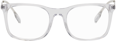 Burberry Transparent Icon Stripe Glasses In 3024 Transparent