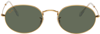RAY BAN GOLD OVAL SUNGLASSES