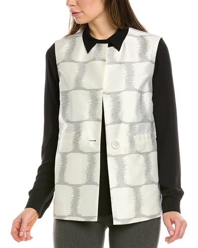 Piazza Sempione Sleeveless Jacket In White