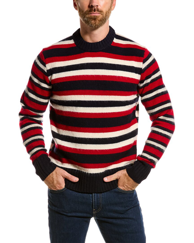 Alex Mill Mixed Stripe Wool Sweater In Red