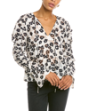 Ted Baker Ruched Detail Keyhole Top In Beige