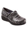 Softwalk Women's Meredith Sport Clog - Medium Width In Wave Silver In Grey