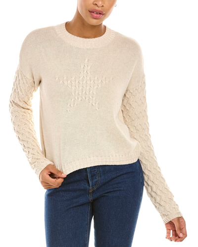 Autumn Cashmere Cotton By  Honeycomb Cropped Boxy Sweater In Beige