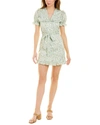 Avantlook Short Sleeve Mini Dress In Blue