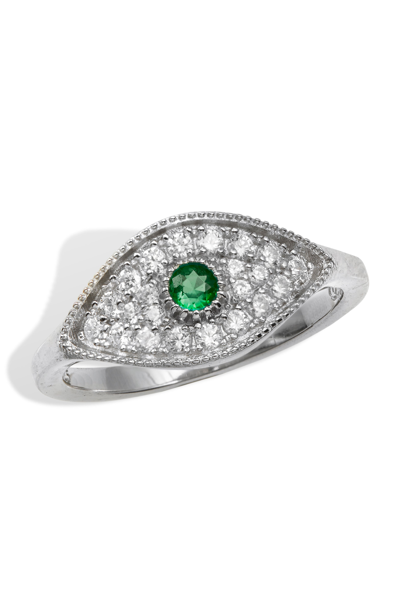 Savvy Cie Jewels Gold Over Sterling Ring In Green
