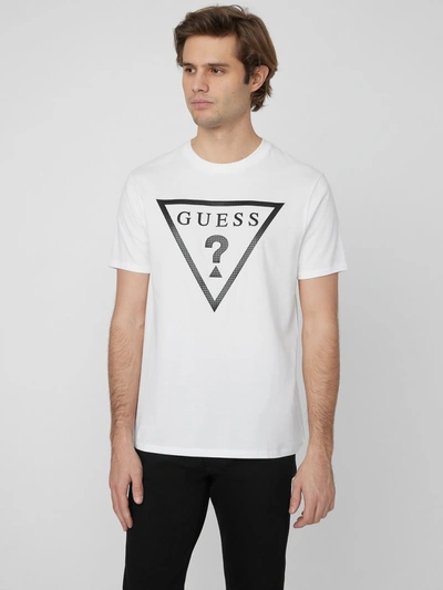 Guess Factory Erikk Logo Tee In White