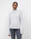 Lafayette 148 Knit Raglan-sleeve Turtleneck Sweater In White
