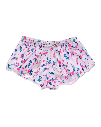 Snapper Rock Kids' Little Girl's & Girl's Pretty Petals Swim Shorts In Pink