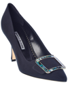 MANOLO BLAHNIK MAYSALE 90 SILK PUMP