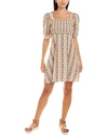 Traffic People Tala Mini Dress In Beige