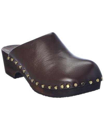 Khaite Lucca Leather Clog In Black