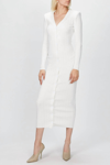 RONNY KOBO Vianne Knit Dress In White