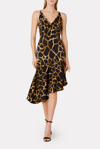MILLY Dashielle Giraffe Print Dress in Black Multi