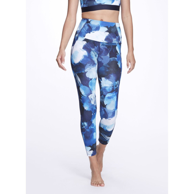 Marchesa Watercolour Floral Leggings In Blue