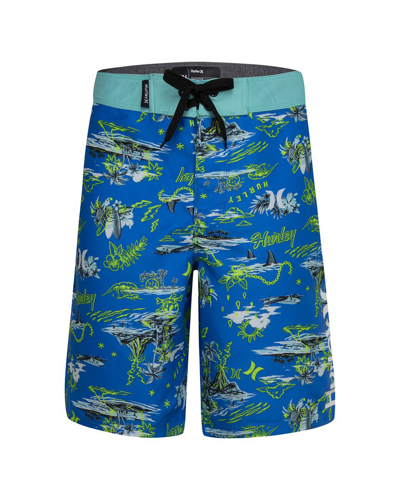 Hurley Kids'  Doodle Isle Board Short In Blue