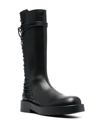 Ann Demeulemeester Mick Lace-up Leather Combat Boots In Black