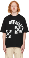 Off-white Black Paint Script Over Skate T-shirt