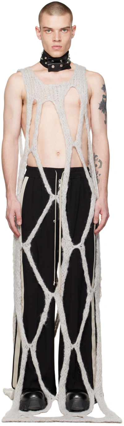 Rick Owens Off-white Net Tank Top In 08 Pearl
