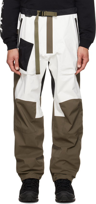 Acronym Straight-leg Colour-block Belted Gore-tex® Pro Trousers In Green