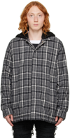 ALYX BLACK & WHITE PLAID PUFFER JACKET