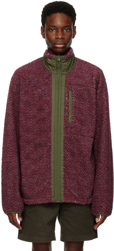 Adsum Purple Expedition Fleece Jacket In Custom Jacquard
