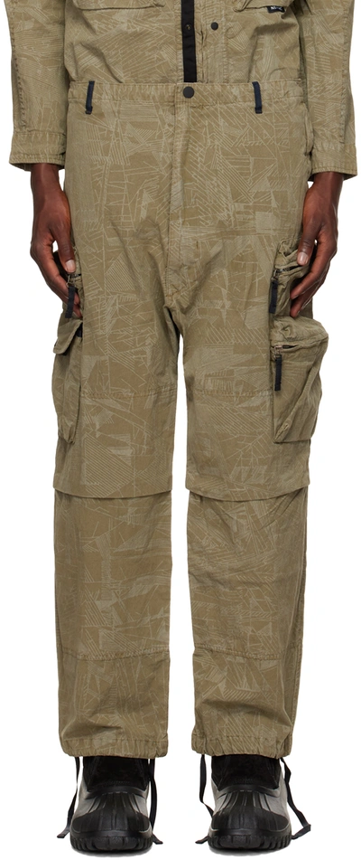 Nemen Khaki Java Multipocket Parachute Cargo Pants In 177 Greenwood