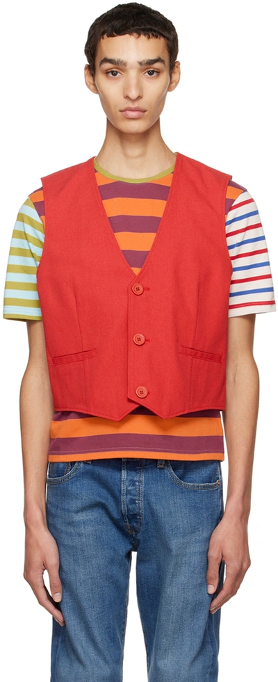 Stockholm Surfboard Club Ssense Exclusive Red Vest