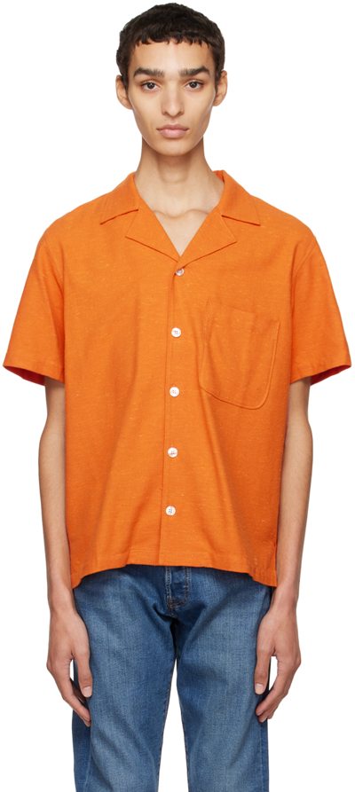 Stockholm Surfboard Club Ssense Exclusive Orange Stoffe Shirt