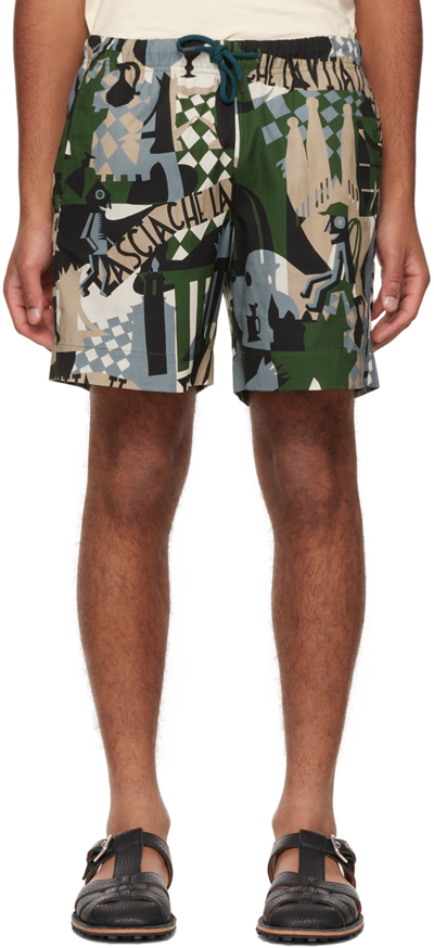 Ps By Paul Smith Printed Drawstring Shorts In Multi