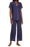 Nordstrom Moonlight Eco Crop Pajamas In Navy Peacoat