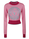VERSACE JEANS COUTURE COUTURE LOGO EMBROIDERED PULLOVER