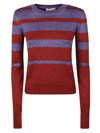 Rabanne Metallic Striped Knitted Sweater In Multicolor