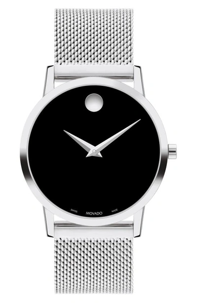 Movado Museum Classic Stainless Steel Watch In Silver