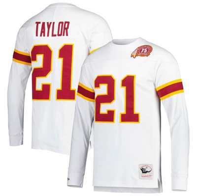 Mitchell & Ness Sean Taylor White Washington Commanders Retired Player Name & Number Long Sleeve Top